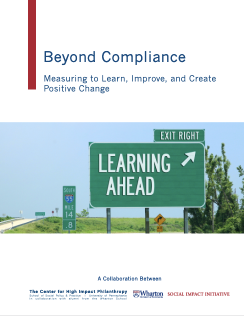 Beyond Compliance: Measuring to Learn, Improve, and Create Positive Change report cover